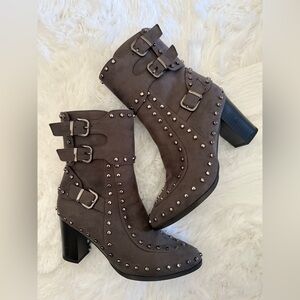 Vintage Havana Studded Heeled Boots